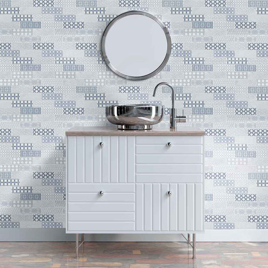 Zouli Subway 11.81"x11.81" Honed Marble Mesh-mounted Mosaic Tile - MSI Collection