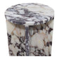 Calacatta Viola Marble End/Side Table, Nightstand Polished (D)14" (H)22"