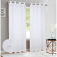 Bali 2-Pack Sheer Grommet Window Panels with Pearls, 76x95 Inches