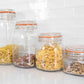 Home Basics 4 Piece, Clear Glass Canister Set with Hermetic Lids