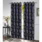 Azure Floral Jacquard Grommet Window Panel, 54x84 Inches