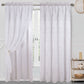 Cecilia Floral Embroidery Window Panel With Valance and Backing, 54x84 Inches