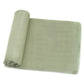 Muslin Swaddle Blanket, 1 Pack by Comfy Cubs in Sage with Custom Options