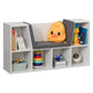 Modern Multi-Purpose Bookshelf with Storage Space and Cushioned Reading Nook