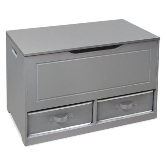 Up and Down Toy and Storage Box and Bench with Two Baskets – Gray