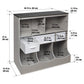 Combo Bin Storage Unit with Three Baskets – Woodgrain/Gray