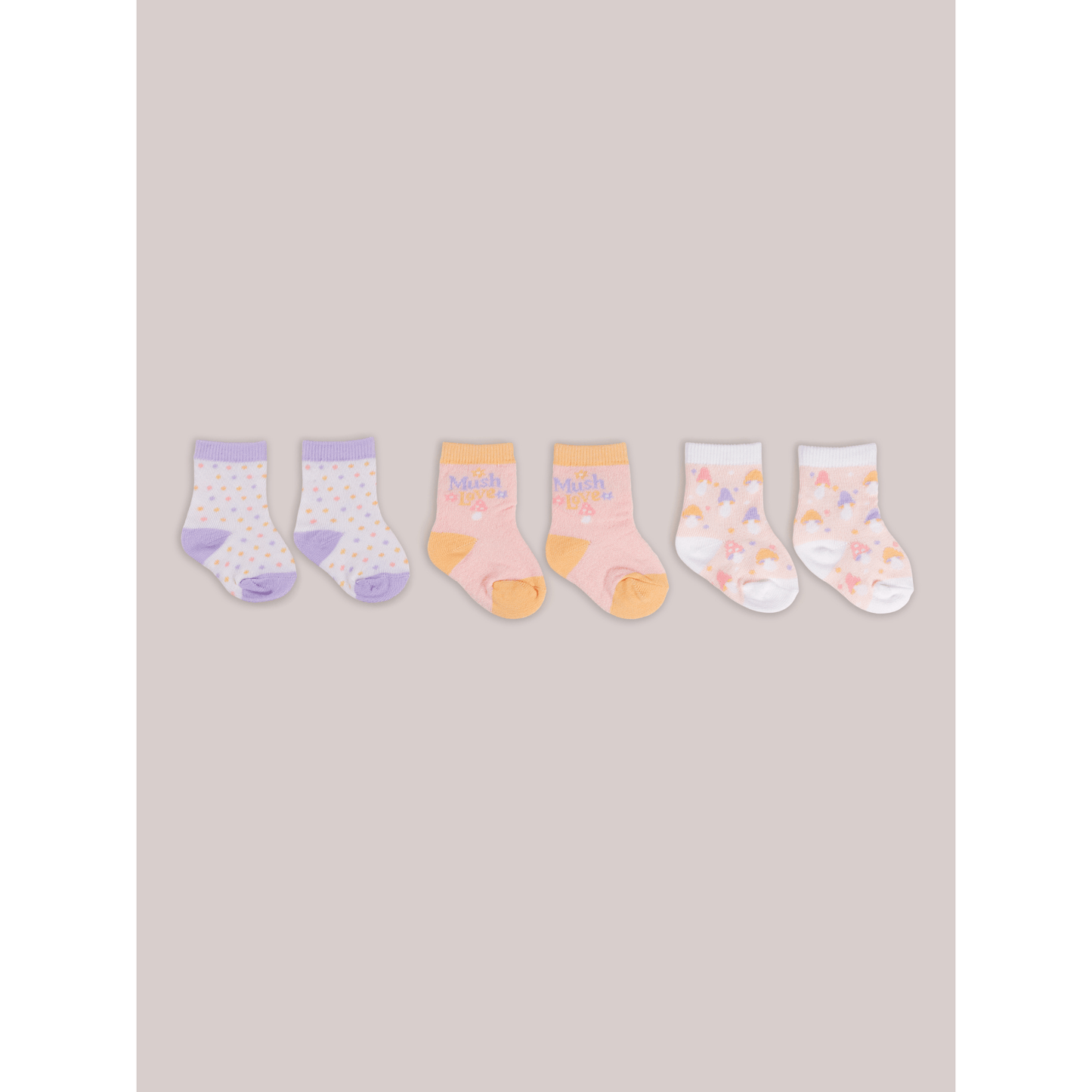 Baby Socks Trio - Mushy Love