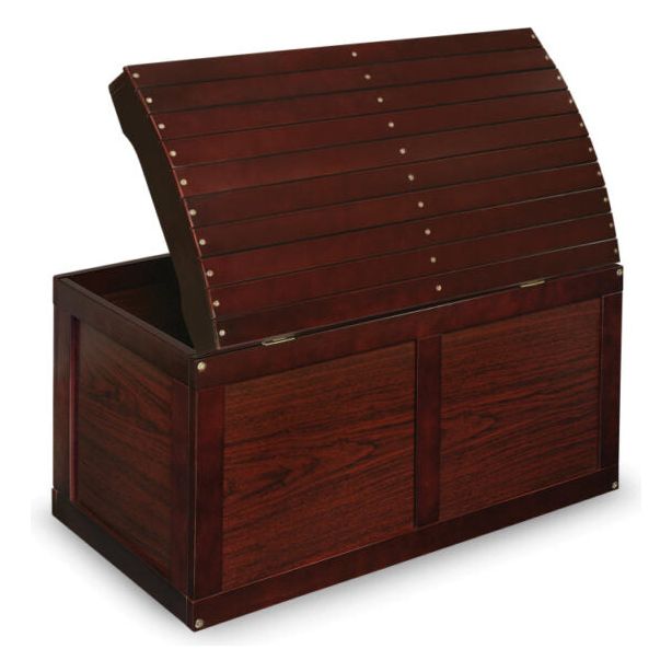 Hardwood Barrel Top Toy Chest – Cherry