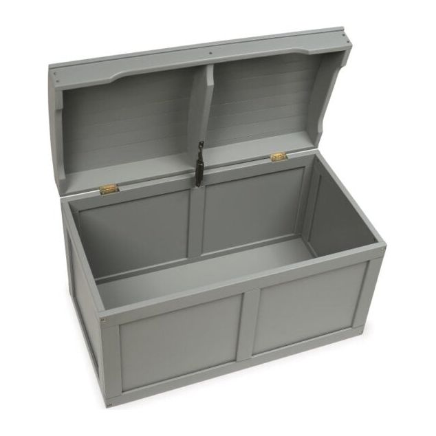 Hardwood Barrel Top Toy Chest – Gray