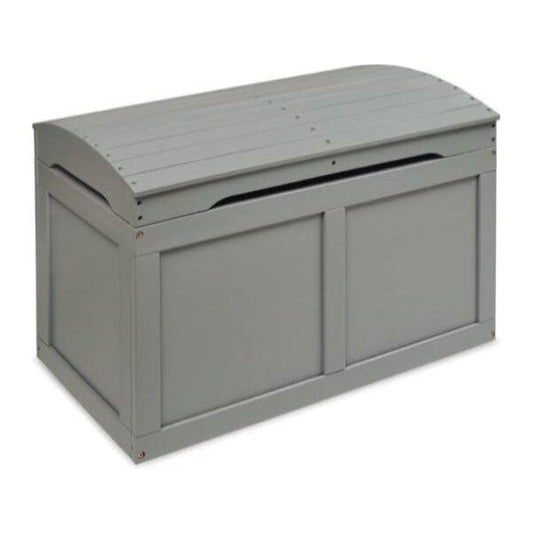 Hardwood Barrel Top Toy Chest – Gray