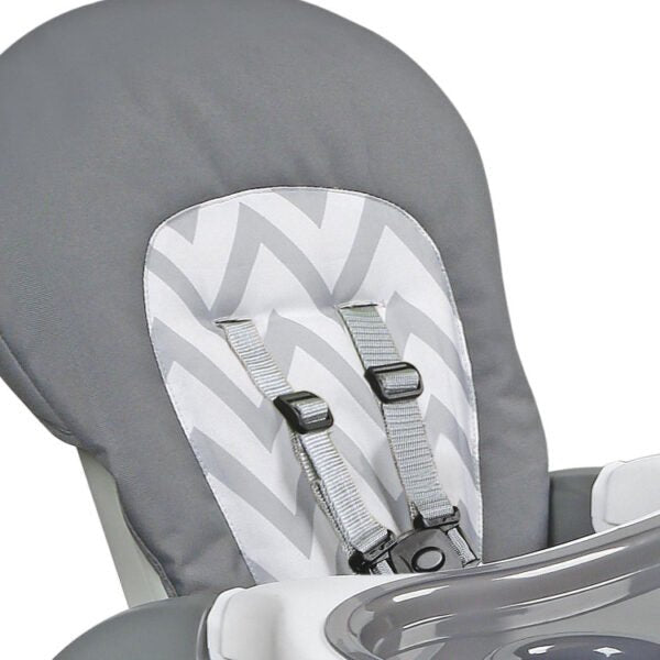 Envee II Baby High Chair with Playtable Conversion – Gray/Chevron