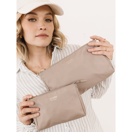 3-piece Pouch Set Taupe