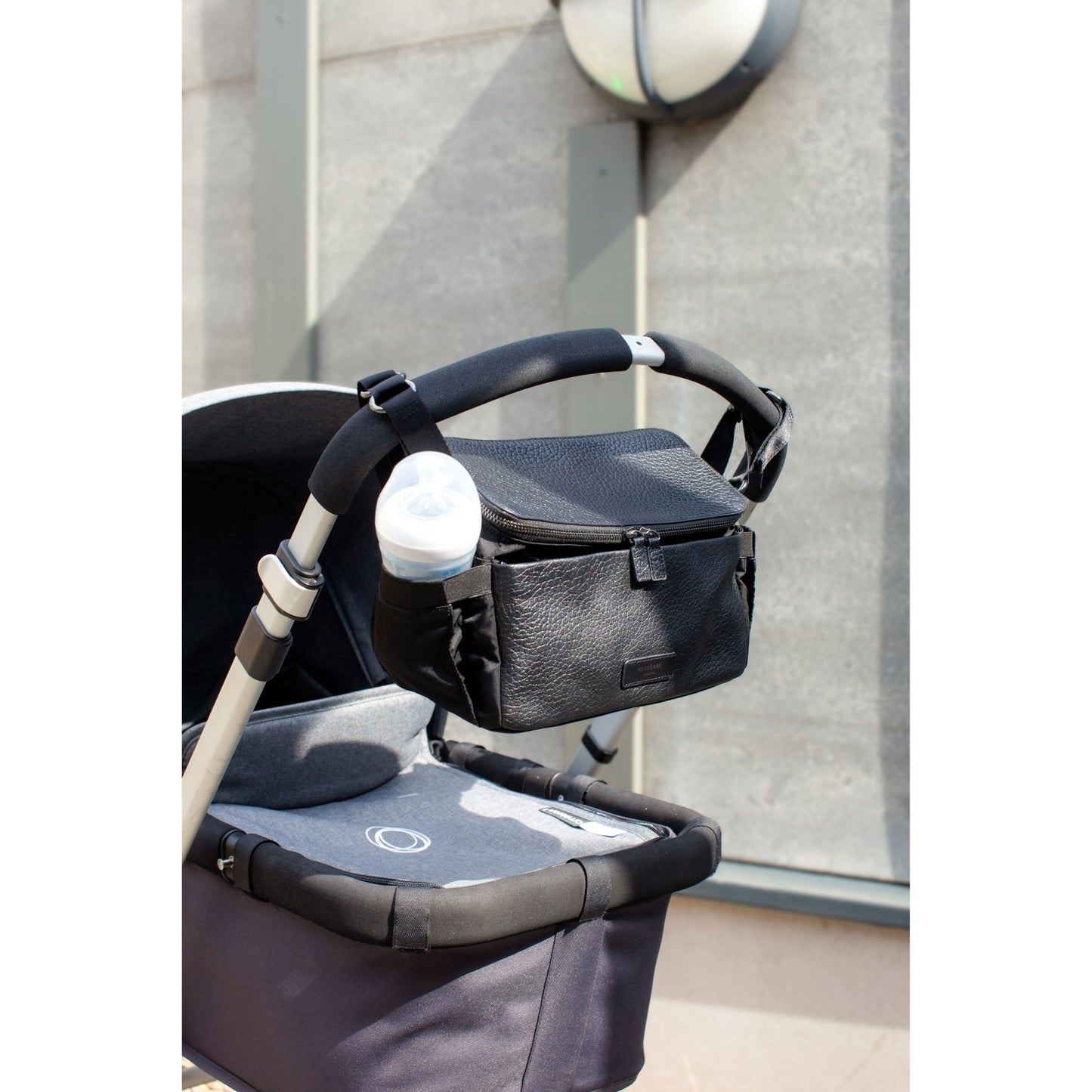 Alyssa Stroller Bag Black & Gunmetal