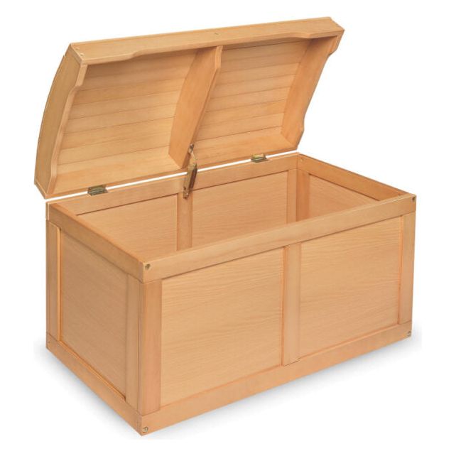 Hardwood Barrel Top Toy Chest – Natural