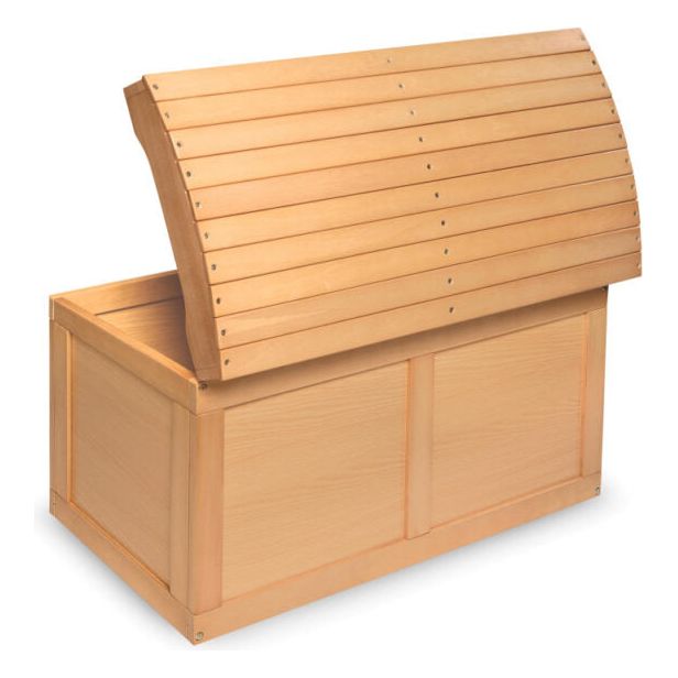 Hardwood Barrel Top Toy Chest – Natural