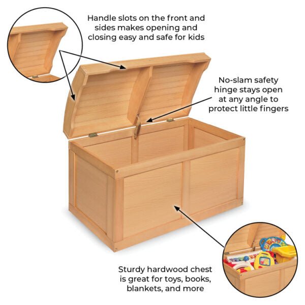 Hardwood Barrel Top Toy Chest – Natural