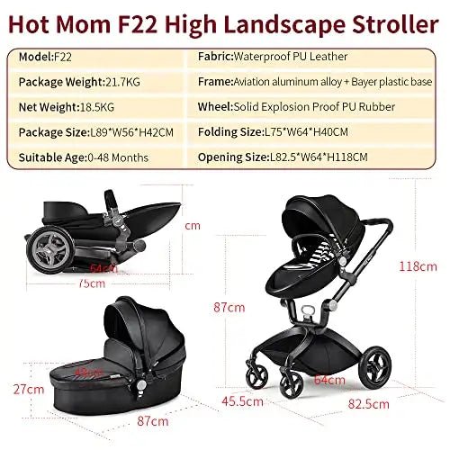 Hot Mom Luxury Baby Stroller